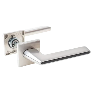 Дверная ручка на розетке Armex H-30118-A без запирания цвет никель/черный