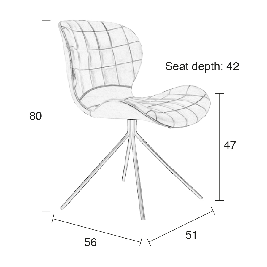 Стул OMG Velvet оранжевый Zuiver 1100367 - Вид №10