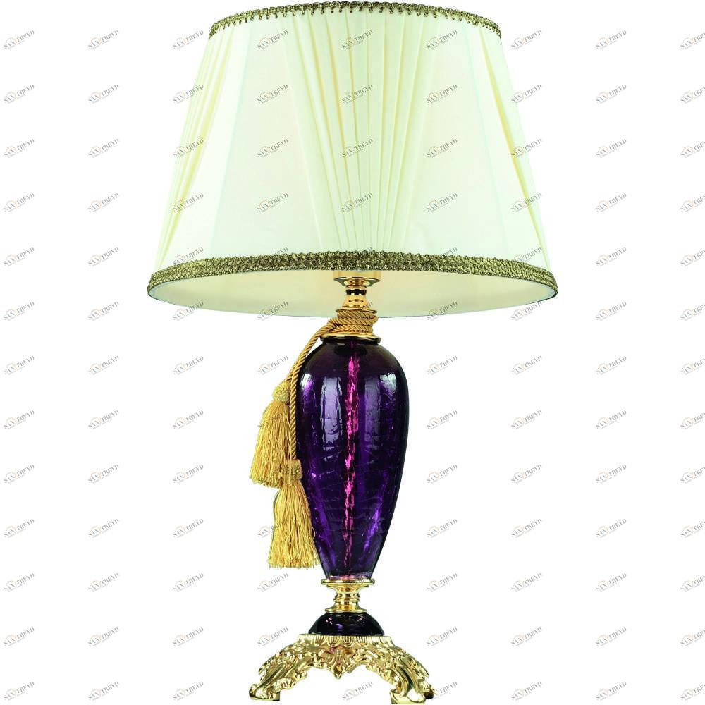 Настольная лампа Divinare Simona 5125/12 TL-1 DIVINARE ВАЗА 080487 Белый;прозрачный;фиолетовый 