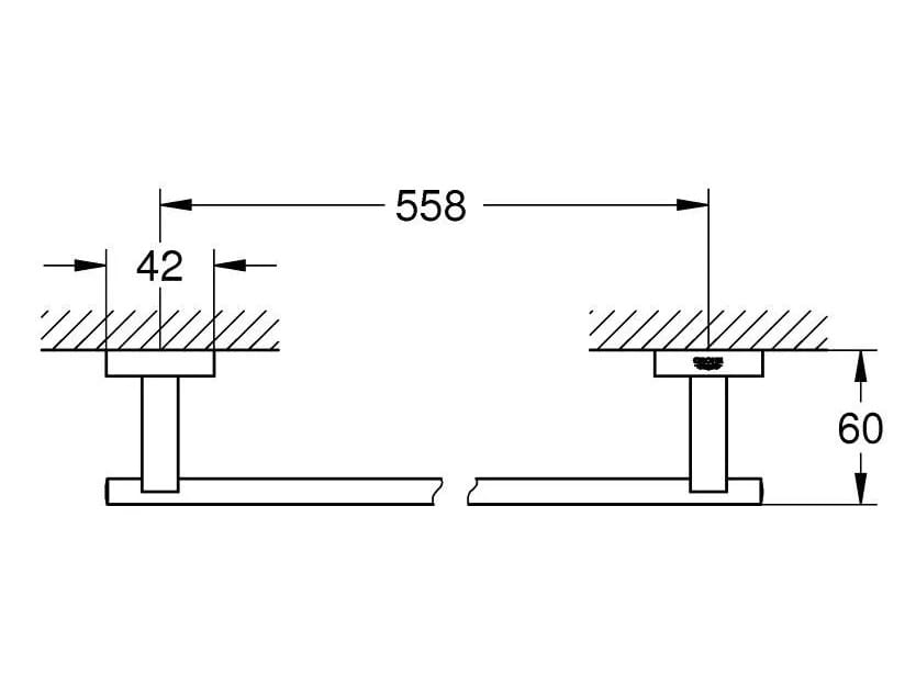 Металлический держатель для полотенец Grohe Essentials Cube ARCH-00000640 - Вид №2