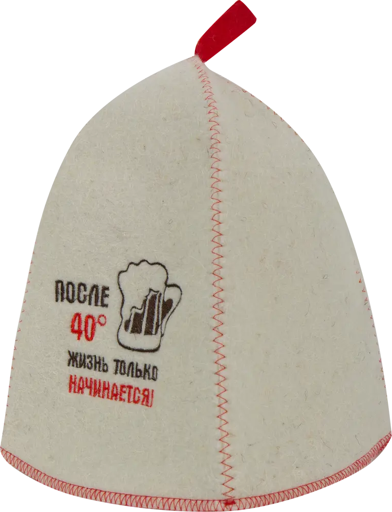 82406146 Шапка банная «После 40», войлок, цвет белый STLM-0967795