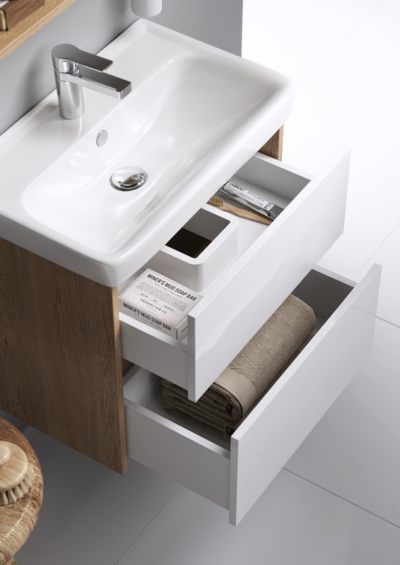 Сити Тумба под умывальник подвесная 50 см, цвет дуб балтийский SIT0105DB AQWELLA City 641594 - Вид №1