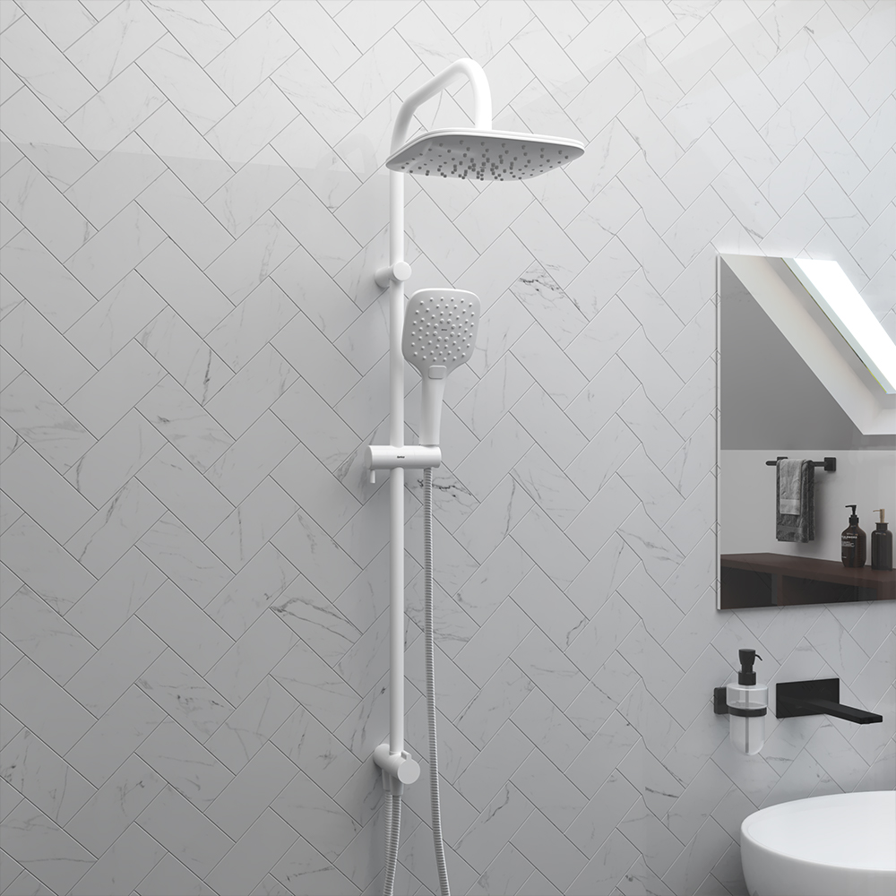 DX978200200 душ. система: верхний душ 230мм ручн.душ 120мм 3 режима штанга 1010мм Бе Damixa Origin Evo  - Вид №6