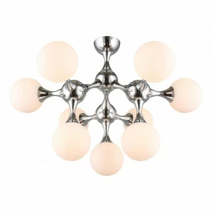 Потолочная люстра Omnilux Ronta OML-93107-09 OMNILUX ДИЗАЙНЕРСКИЕ, RONTA 328321 Белый;хром