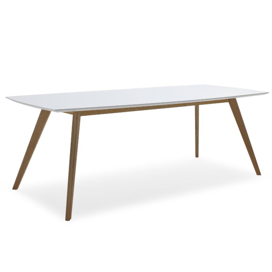 Стол обеденный Tenzo Bess, 75х200х90 см, дуб, белый 2183001 - Вид №2
