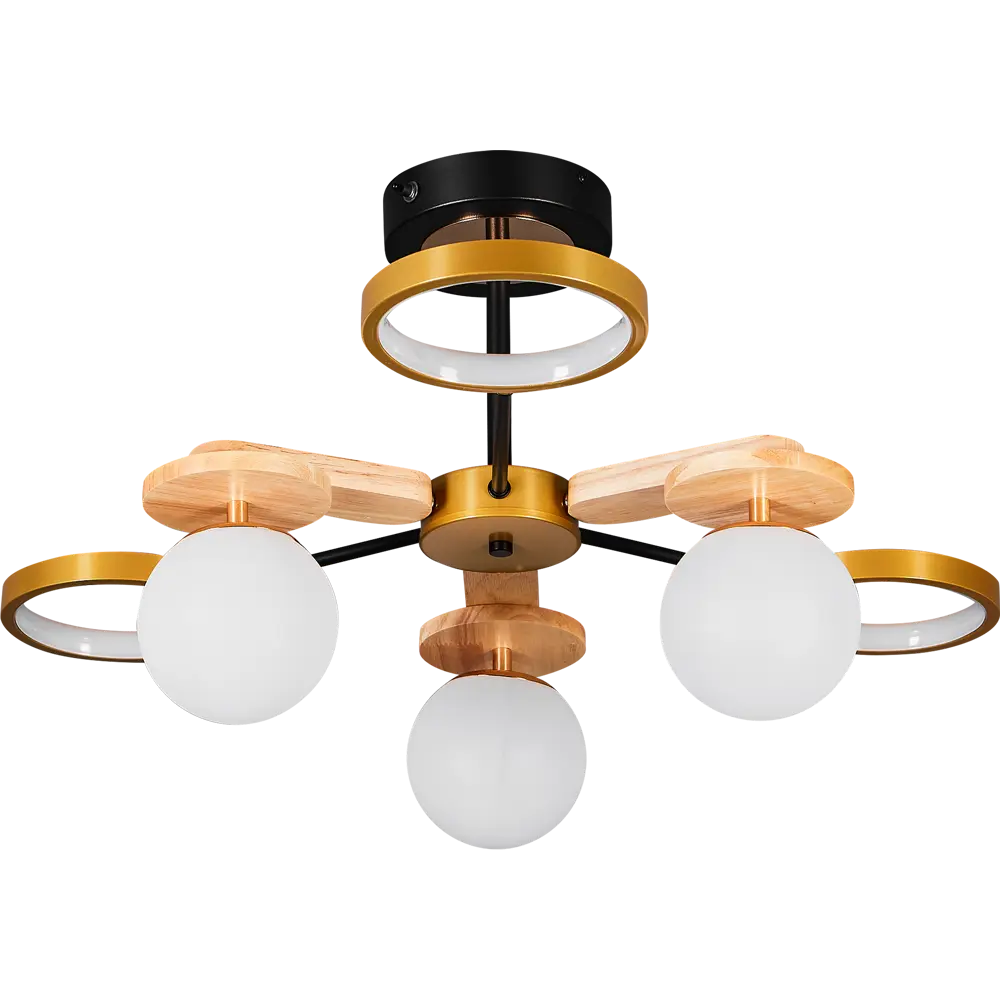 Люстра потолочная светодиодная Arte Lamp Carmela с пультом управления 20 м² регулируемый белый свет цвет черный 89374436 STLM-2050095  - Вид №4