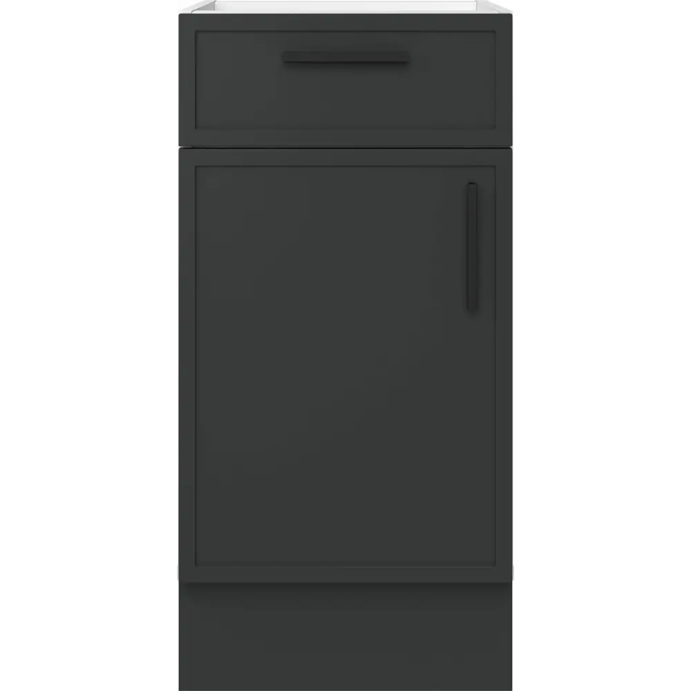 Кухонный шкаф напольный с ящиком Неро Delinia 40x82.5x58 см МДФ цвет графит STLM-2053430 - Вид №2
