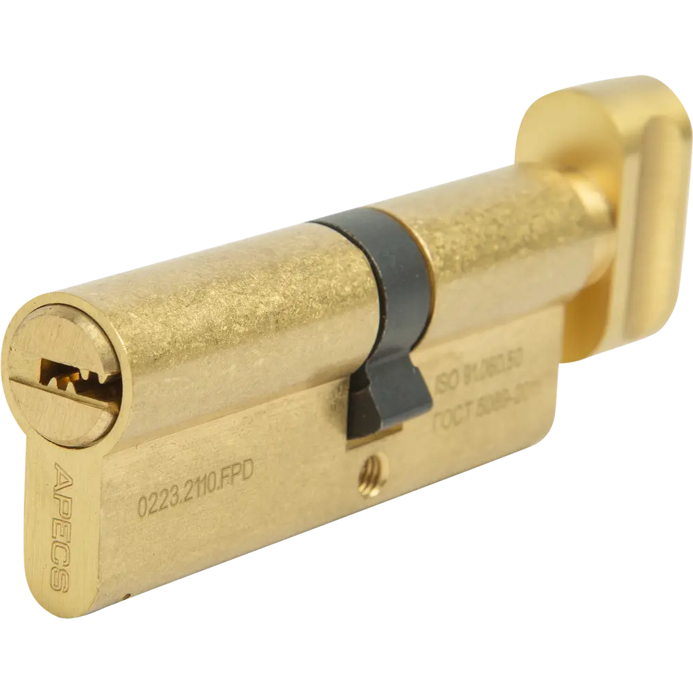 Цилиндр дверной APECS Pro с защитой от выбивания, золото 85302877 PRO LM STLM-0061043