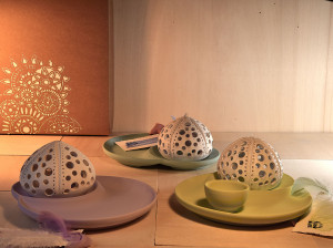 Матовый глазурованный керамический подсвечник