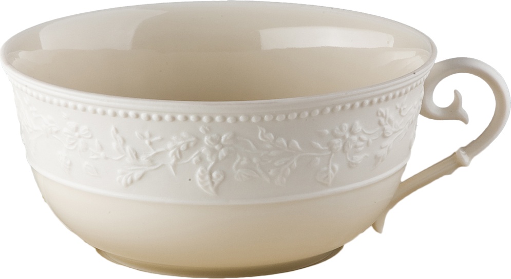 10524332 JL Coquet Чашка для завтрака с блюдцем 300мл "Джорджия Айвори" Фарфор 