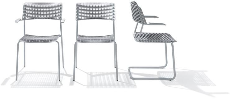 Diemmebi Консольный стул из переработанного полипропилена и металла Cala sun-id-1458172 - Вид №3