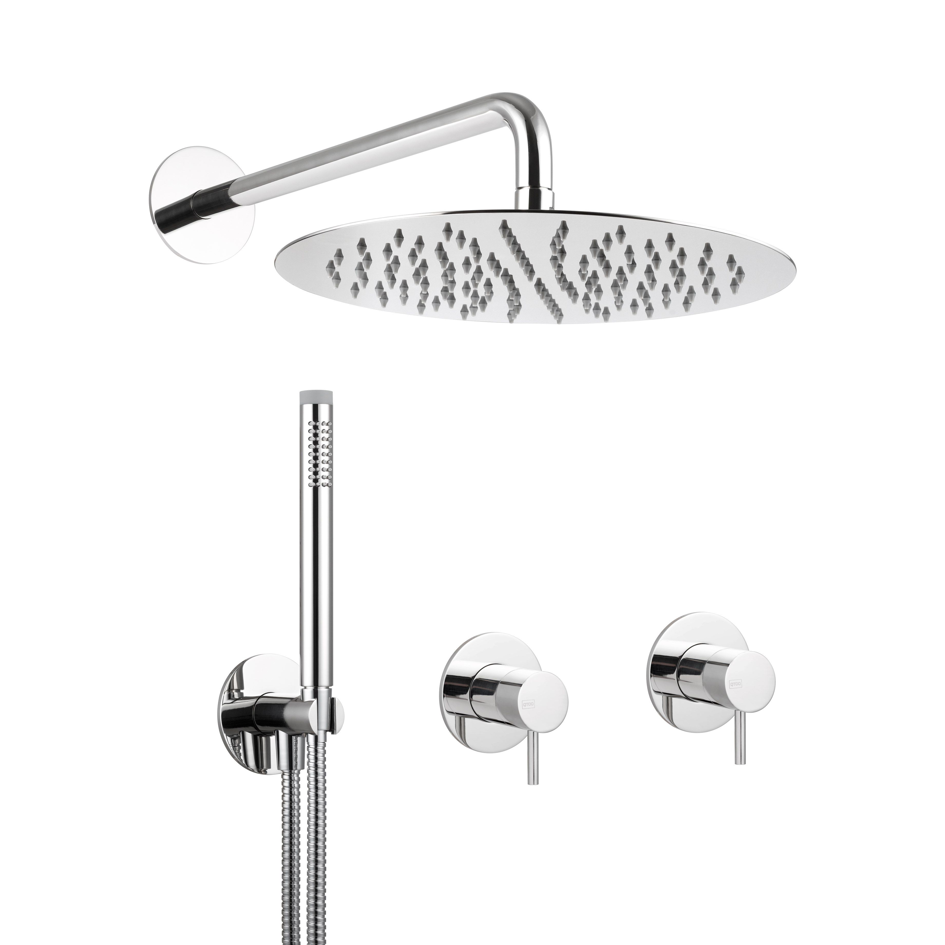 Термостатический набор для душа с 4 отверстиями и ручным душем D LINE Qtoo ARCH-00005779 - Вид №1