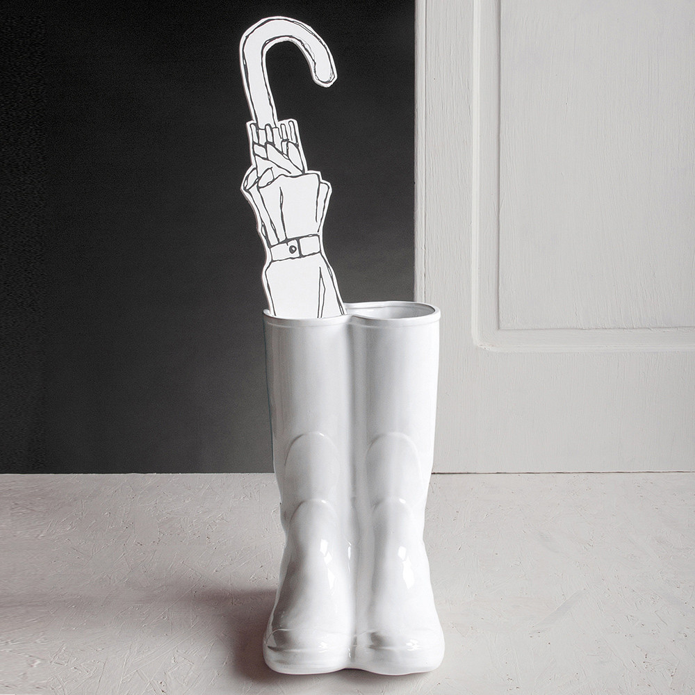 Подставка для зонтов и тростей белая Rainboots SELETTI  00-3879469 Белый  - Вид №5