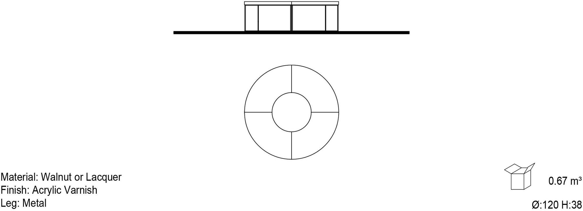 Mobi Модульный журнальный столик из фанерованной древесины sun-id-1490765 - Вид №2