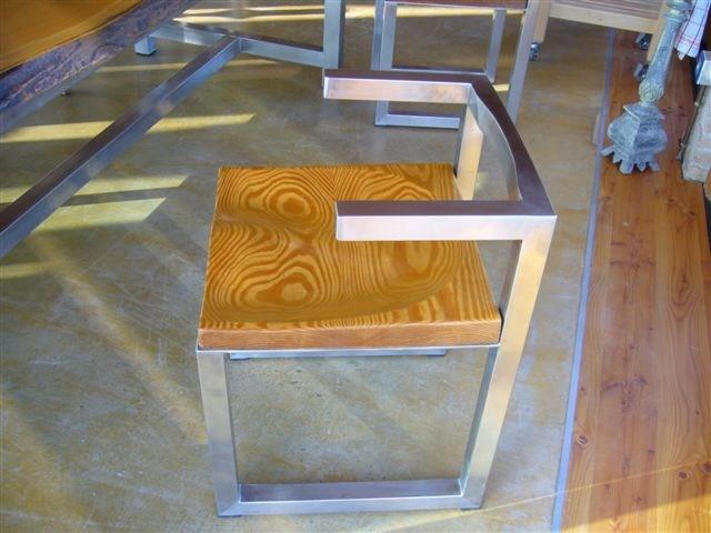 ICI ET LÀ Стул из нержавеющей стали с подлокотниками sun-id-1443394 - Вид №1