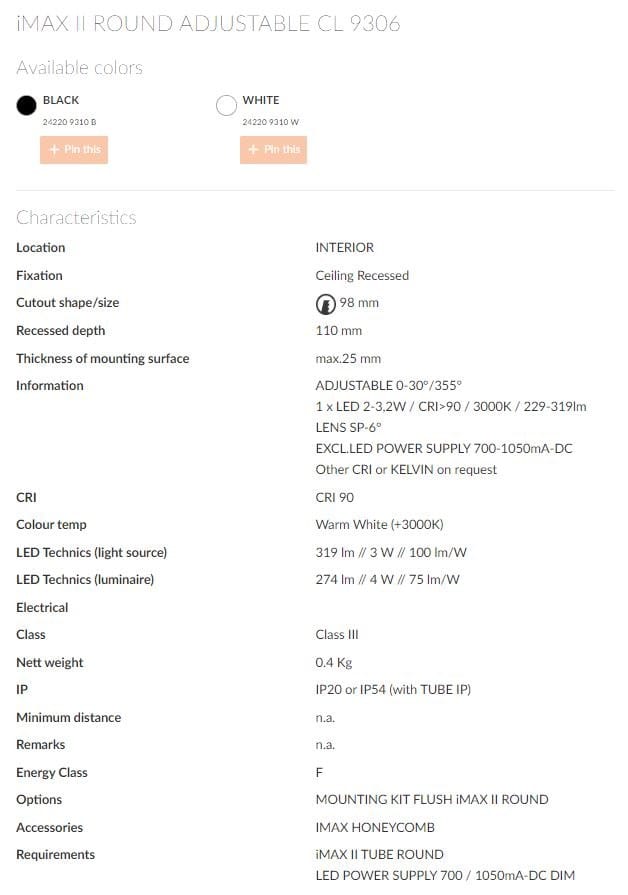 Регулируемый светодиодный прожектор Deltalight iMAX ARCH-00010169 - Вид №7