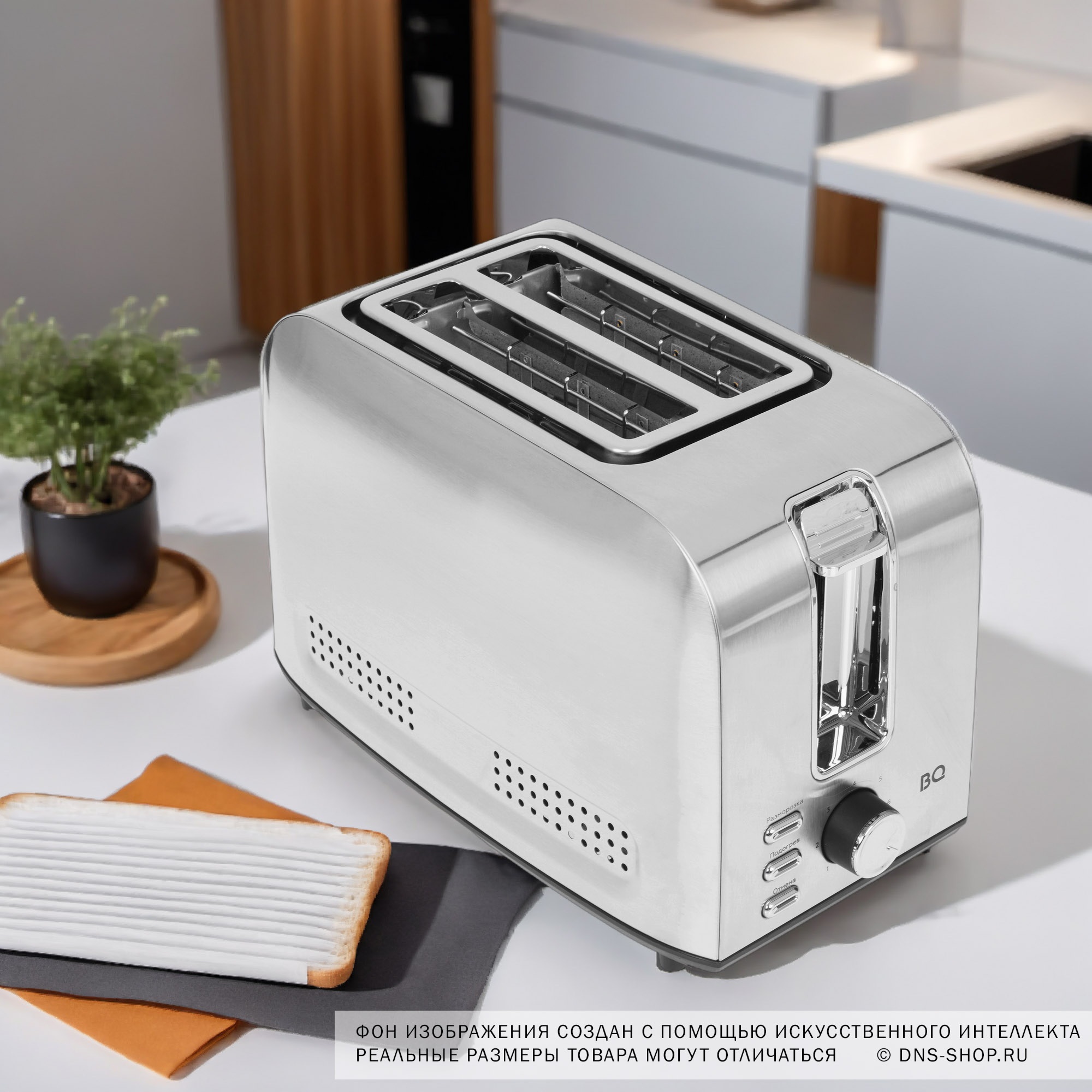 9070815 Тостер BQ T1009 серебристый STDN-0047651 - Вид №8