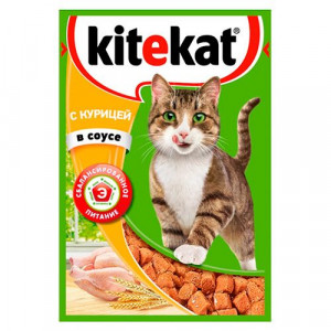 ПР0037573 Корм для кошек курица в соусе конс. пауч 85г Kitekat