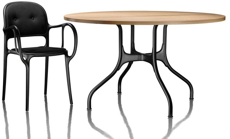 Magis Круглый обеденный стол из алюминия и дерева Milà MILA sun-id-1502323 - Вид №1