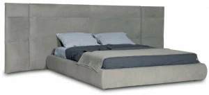 BAXTER Мягкая кожаная кровать с высоким изголовьем