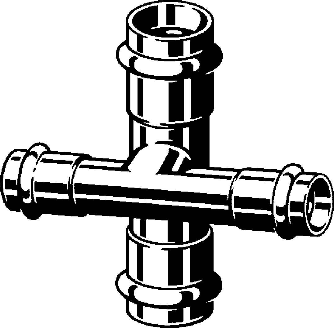 601 171 Модель 1148 Трубопроводные системы  Prestabo  Линейный коллектор, крестовины Santreyd  - Вид №1