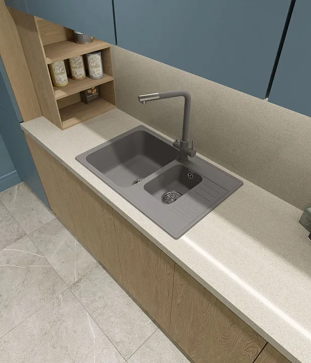 Кухонная мойка Кварц QUARZ S422 GranFest 21К-S422 - Вид №5