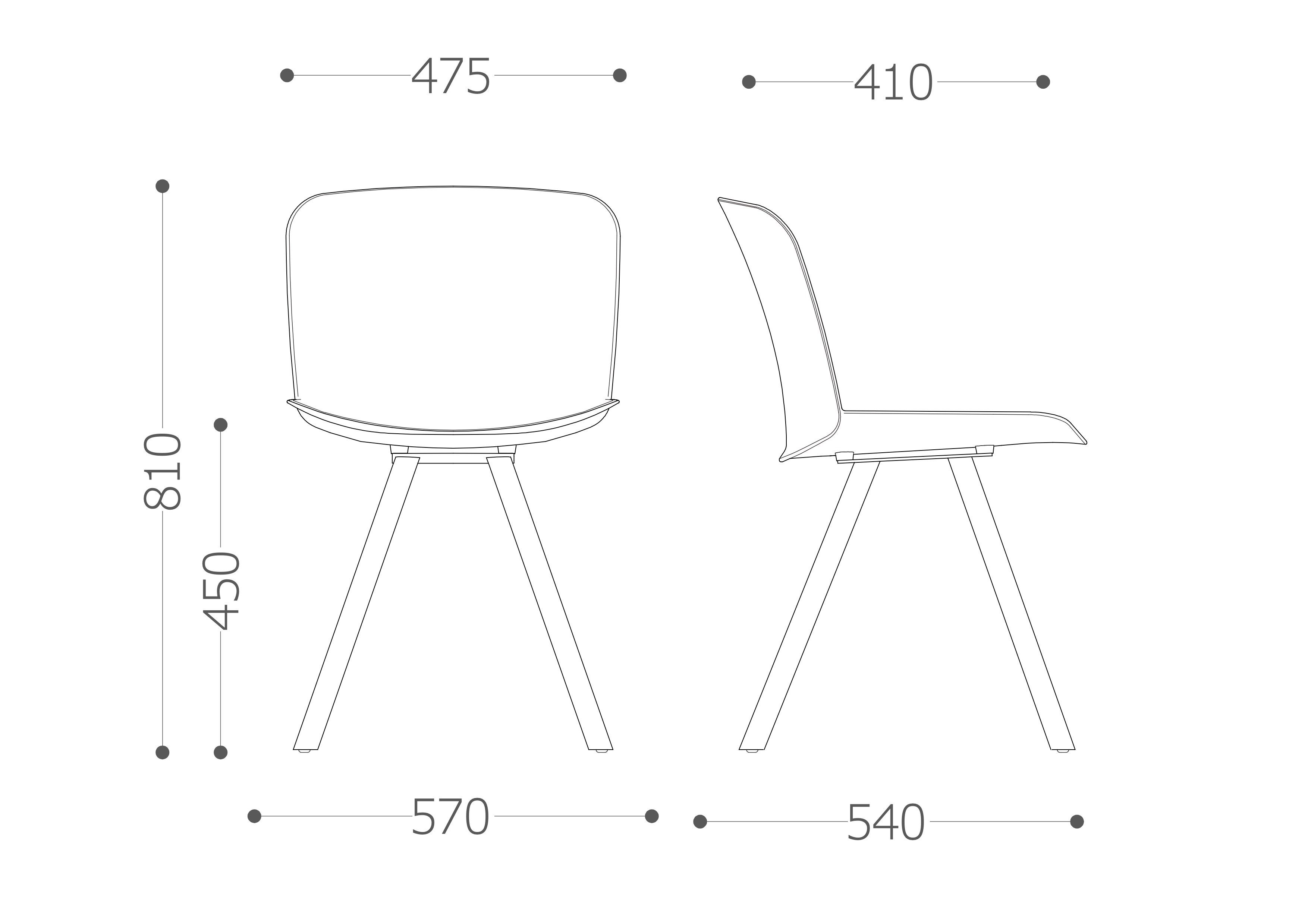 Стул из полипропилена с мягким сиденьем VAGHI свободный стул ARCH-00017935 - Вид №3