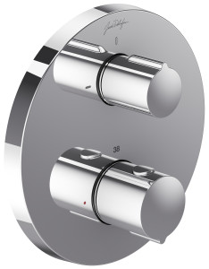 E75390-CP Термостатический смеситель с запорным клапаном/2-ходовым переключателем - Круглая отделка JACOB DELAFON MODULO