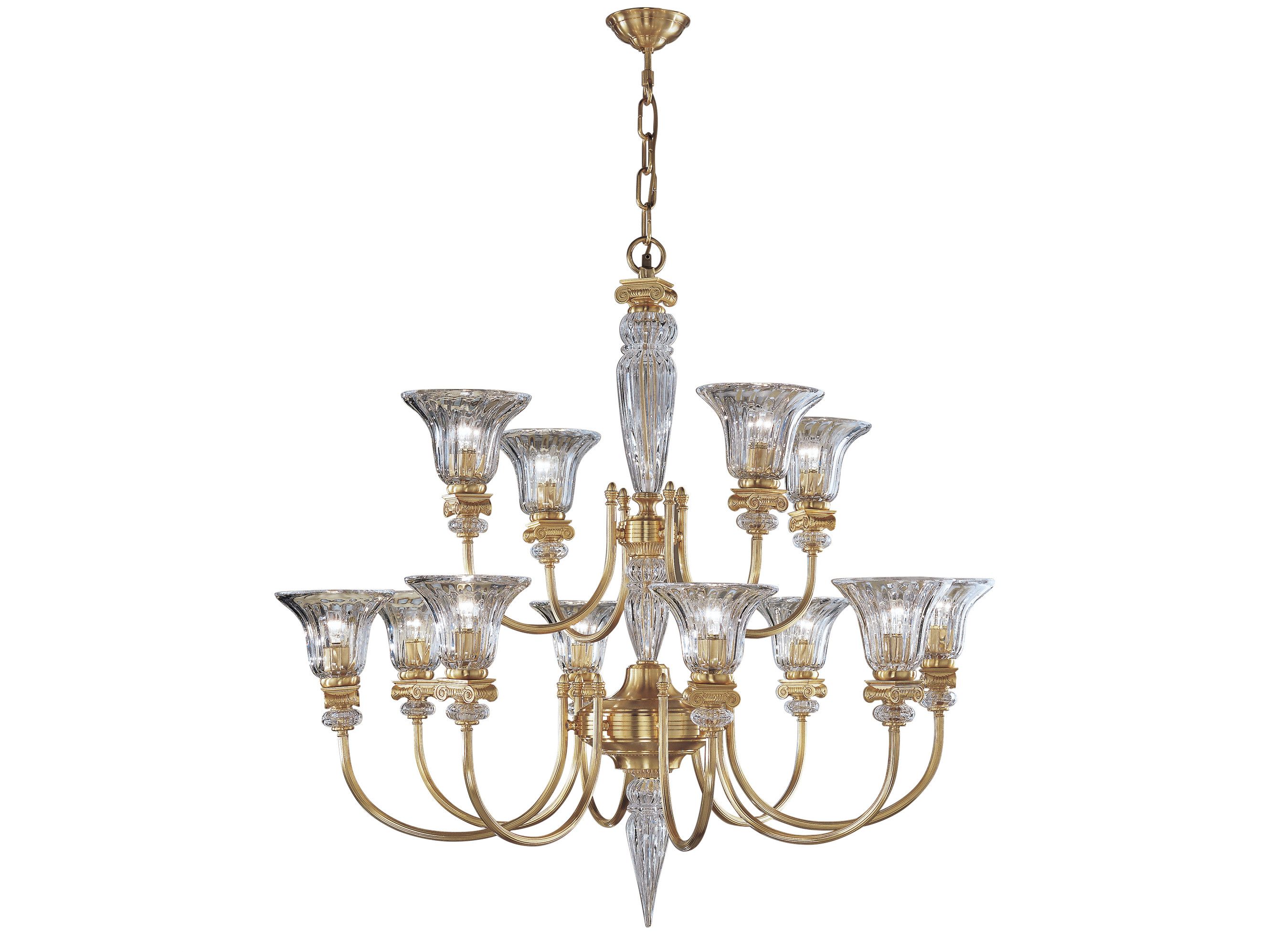 Атласная золотая люстра с украшением в виде кристаллов Possoni Illuminazione Natascia ARCH-00026107