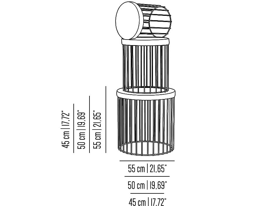 Круглый латунный пуф Il Bronzetto клетка ARCH-00065681 - Вид №4
