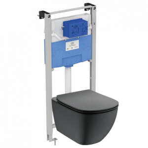 T3868V3 Промо-комплект TESI 3 в 1 с унитазом T0079V3 TESI, сиденьем и крышкой T3527V3 TESI и инсталляцией R020467 PROSYS 120 M Ideal Standard PROSYS TESI