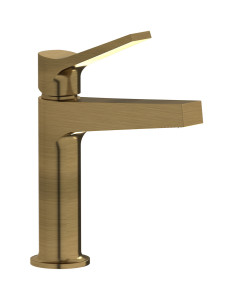 Смеситель для раковины на 1 отверстие в комплекте с донным клапаном WE ARE IB tw210cc Modern Bronze Twitter