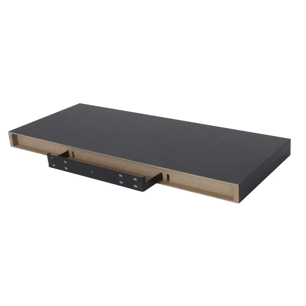 Полка мебельная прямая 80x23.5x3.8 см МДФ цвет чёрный 81898861 STLM-2046662 SPACEO  - Вид №2
