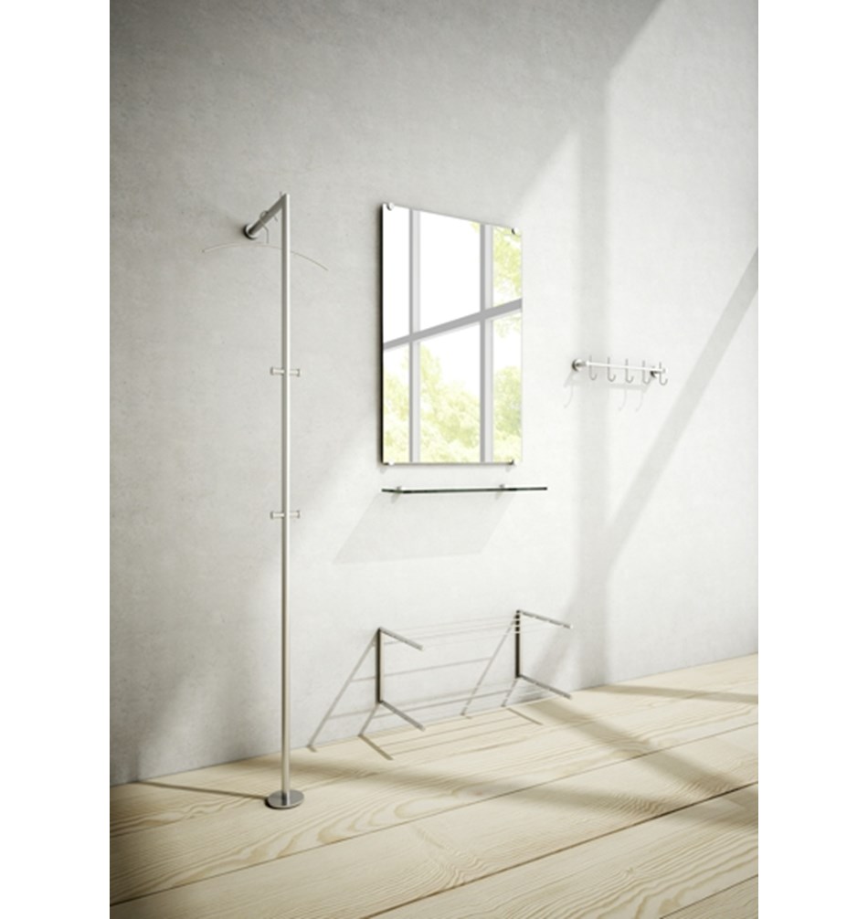 FROST Полка для обуви 1, 60см » матовая. Нержавеющая сталь Матовый N1929  - Вид №2