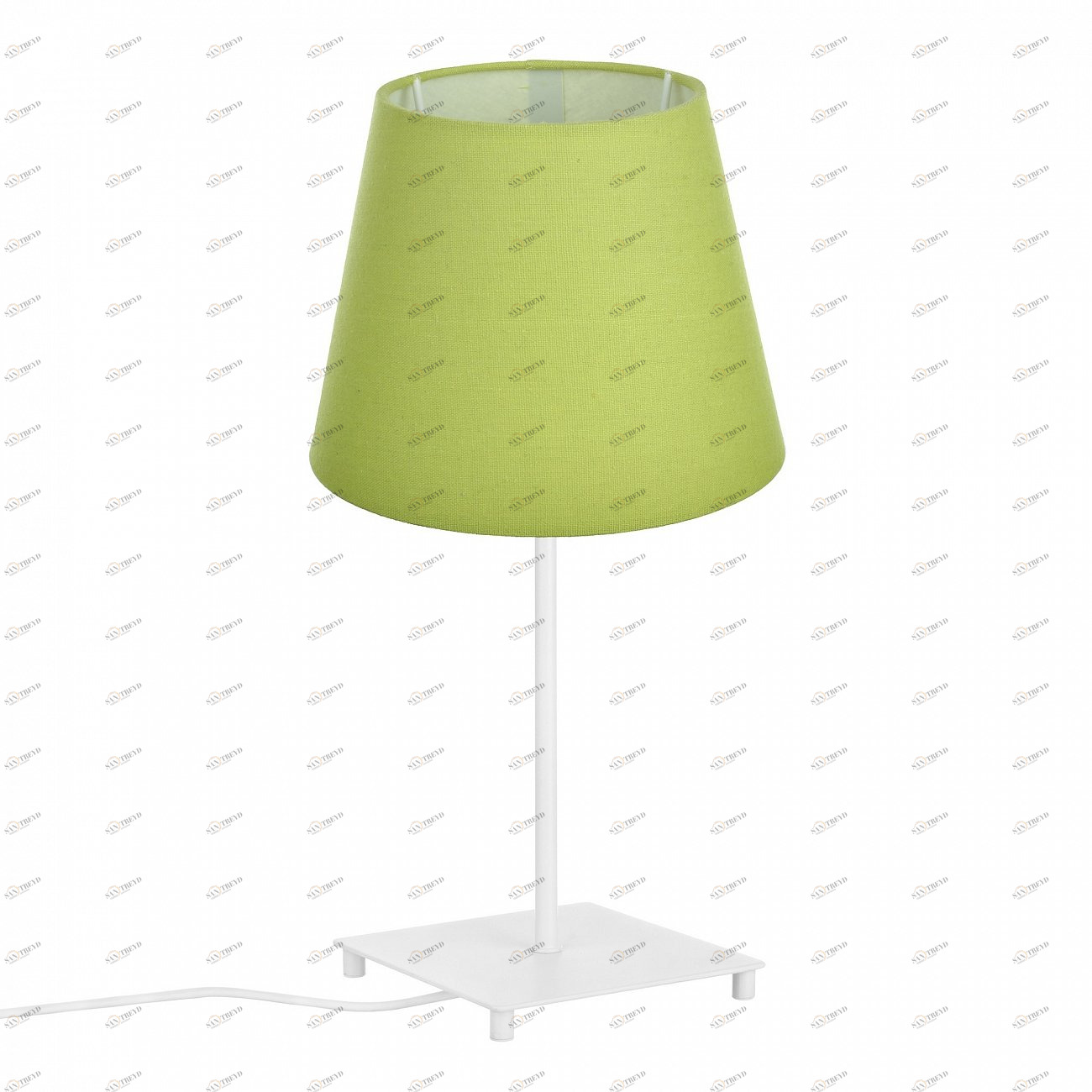 Настольная лампа с зеленым абажуром белая TLL.201.01.01.WH+CL1.T003 33 ИДЕИ ИНТЕРЬЕРНЫЕ, КЛАССИЧЕСКИЕ 00-3973757 Белый;зеленый Santreyd 