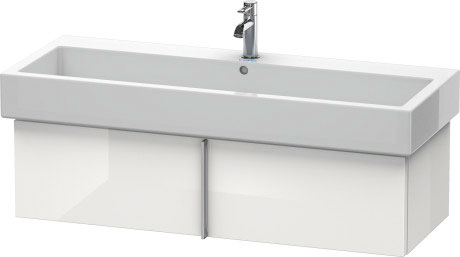 VE610804040 Тумбочка подвесная Vero #VE6108 1150 x 431 мм Черный глянцевый лак Duravit - Вид №2