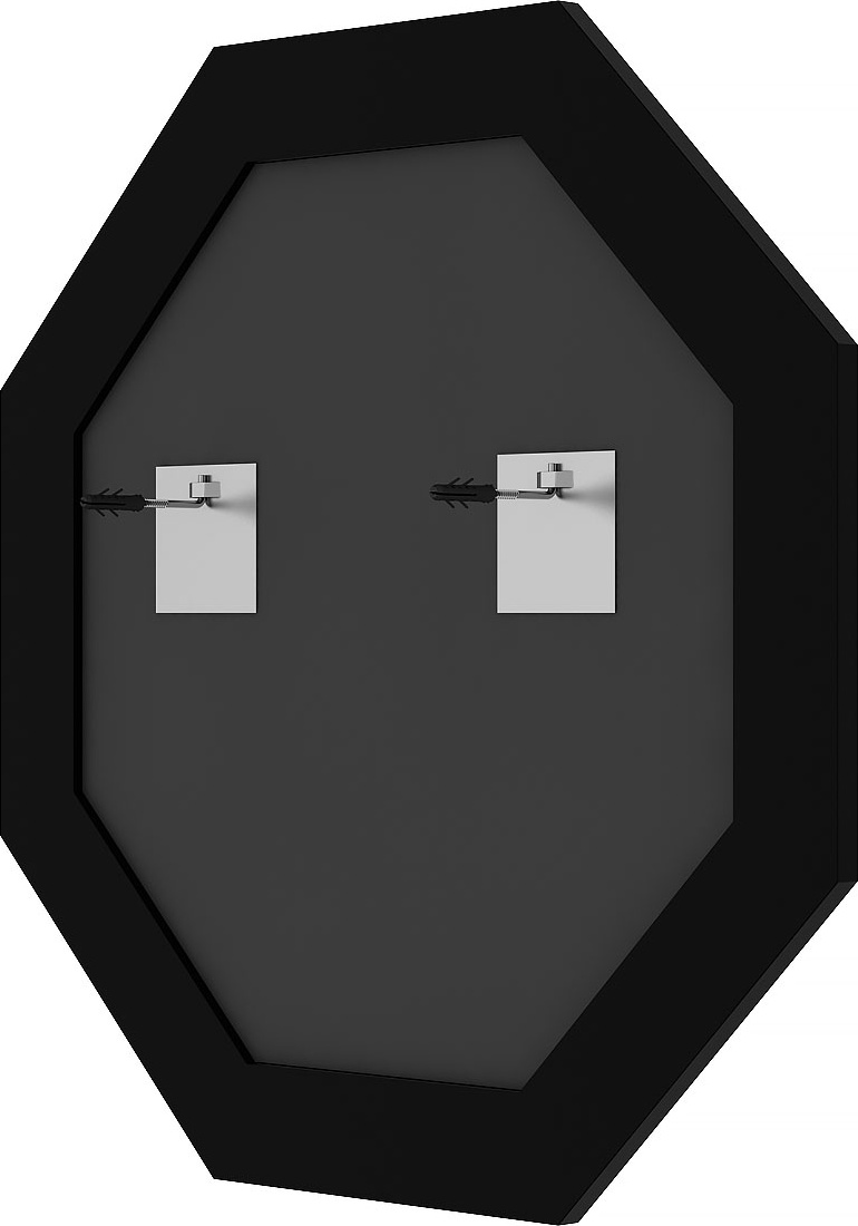 BY 3985 Зеркало в багетной раме - сосна 62 mm EVOFORM Octagon - Вид №1