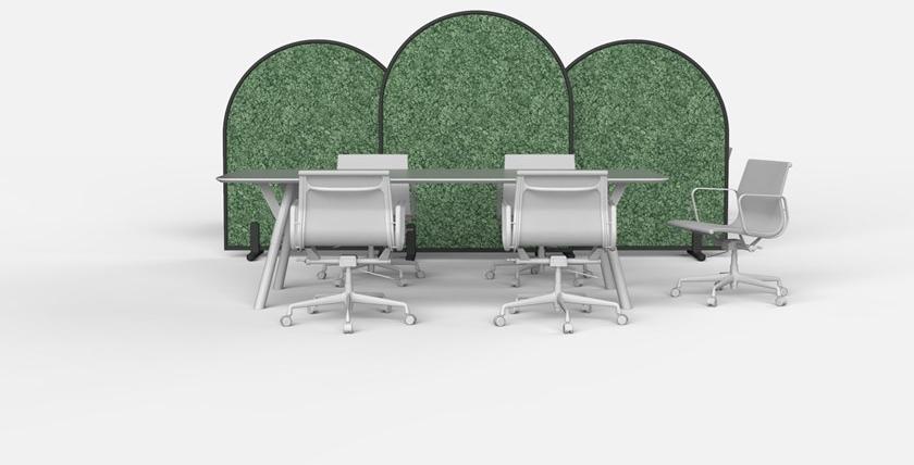 GREEN MOOD Звукопоглощающая офисная перегородка на колесах Design sun-id-1433653 - Вид №16