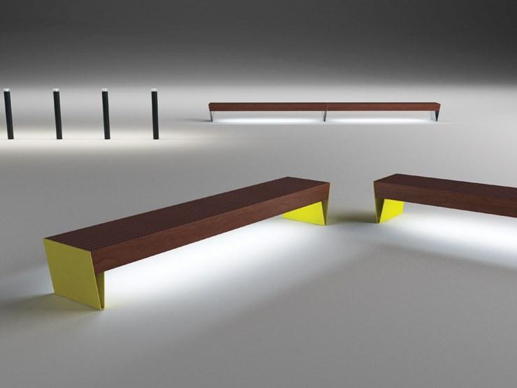 mmcité1 Скамейка из стали и дерева Blocq sun-id-1489594 - Вид №9