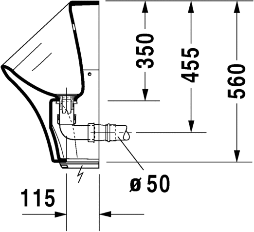 2806310007 Настенный писсуар, уринал с мушкой Duravit Durastyle - Вид №4