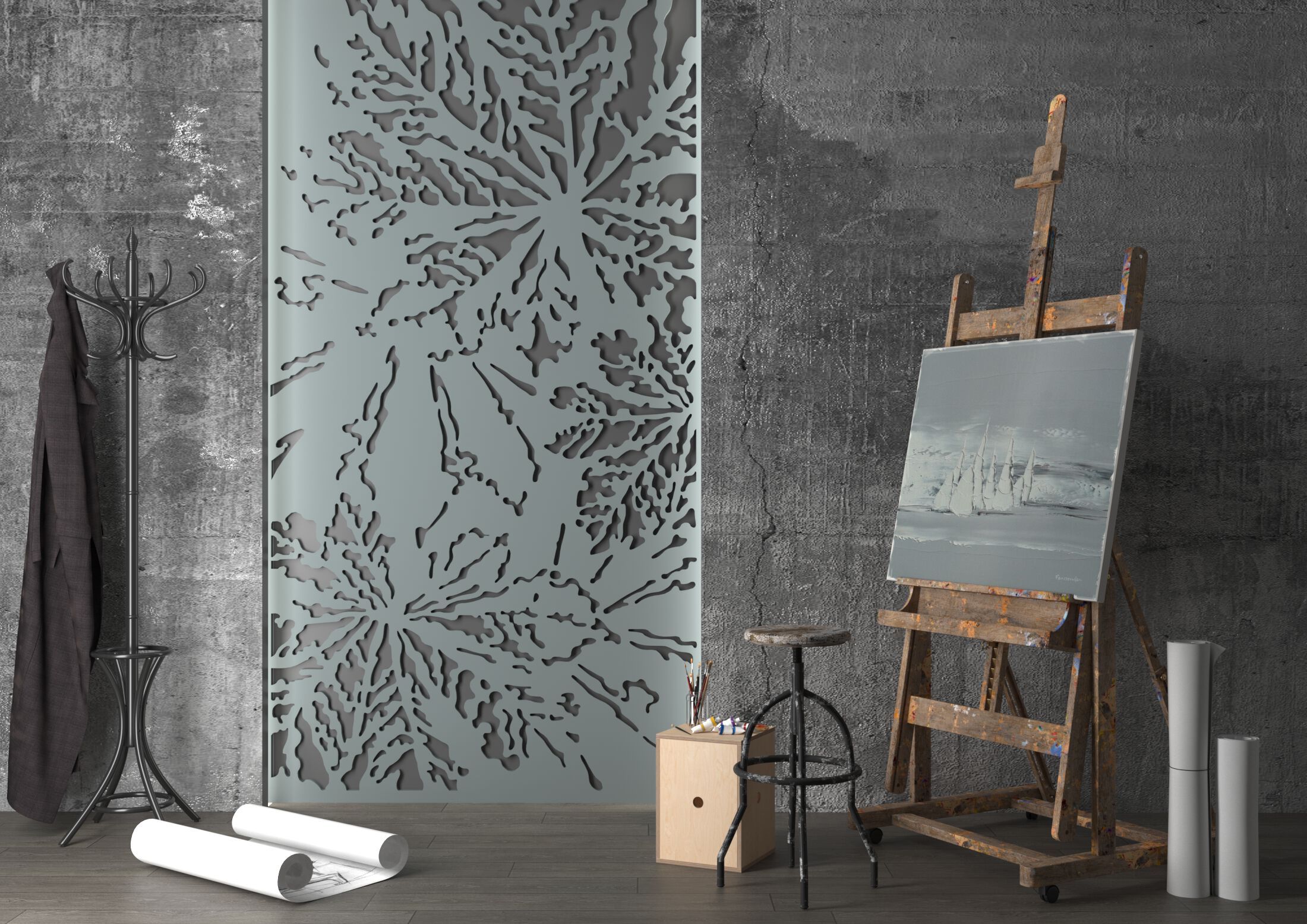 Трехмерная декоративная гипсовая панель WallDeco BOTANICA ARCH-00055922 - Вид №2