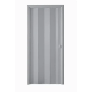 Дверь раздвижная (гармошка) ПВХ Стиль 204x84 см цвет серый