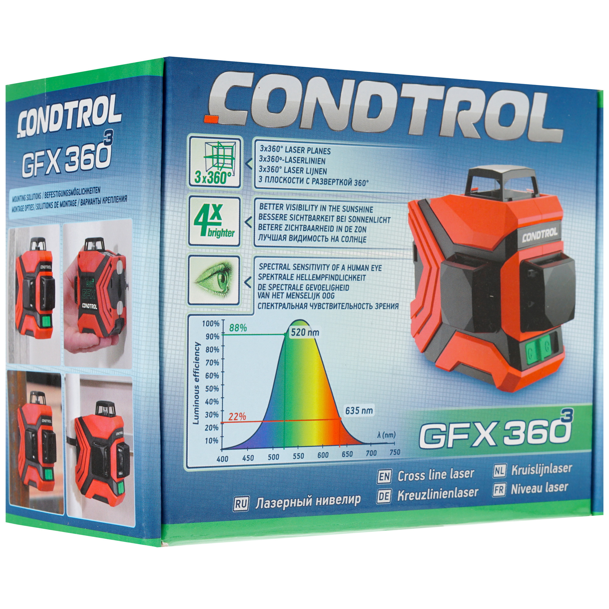 Лазерный нивелир Condtrol GFX360-3 8160229 STDN-0068719 - Вид №6