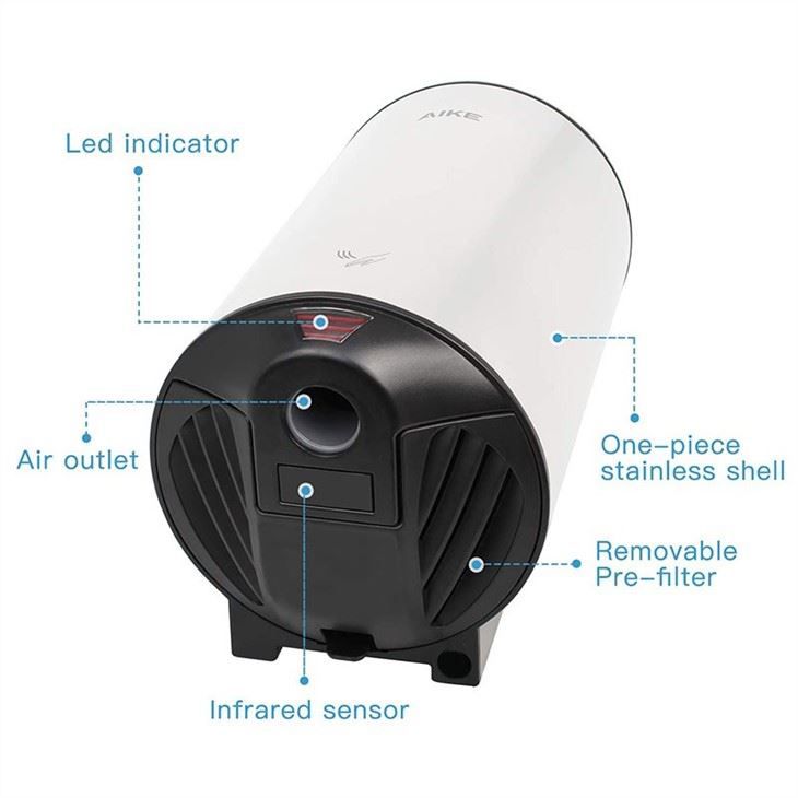 Сушилка для рук из нержавеющей стали AIKE AK2805_481  - Вид №3