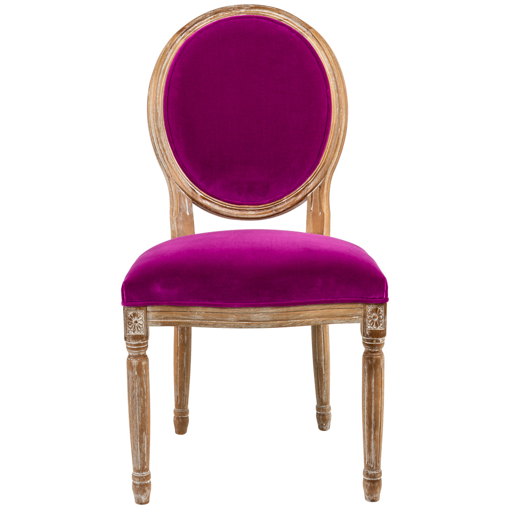 3113009 Стул «Луи / Фуксия» (бархат, лесной орех) Object Desire 
