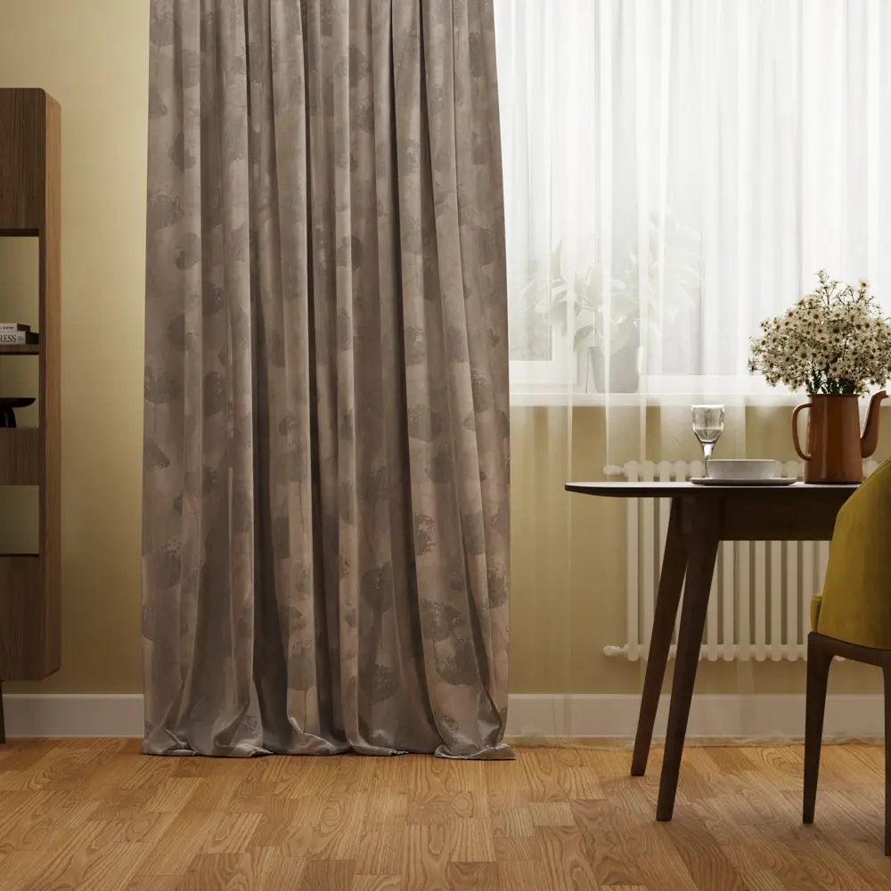 Штора на ленте Inspire Khala 160x280 см цвет серый 83562085 STLM-2188050 
