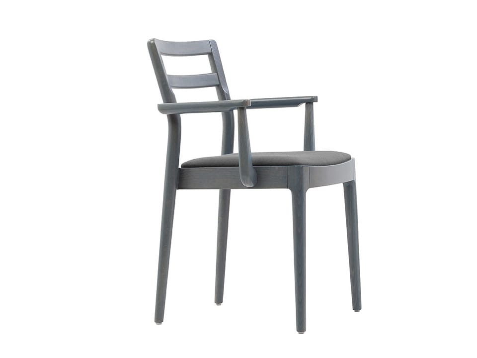 Деревянный штабелируемый стул со встроенной подушкой Sedex JUNE ARCH-00136570