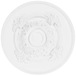 Розетка потолочная полиуретан Decomaster DM-0361 d белая диаметр 35 см