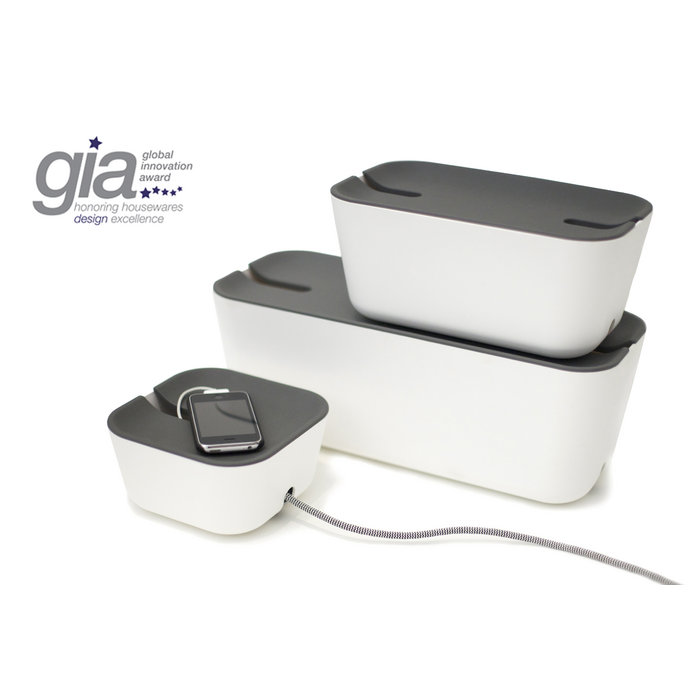 Органайзер бело-серый для проводов средний Hideaway BOSIGN  00-3872050 Белый;серый  - Вид №1