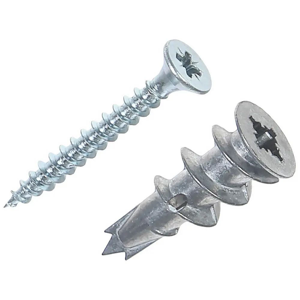 Дюбель дрива Standers 13x31 мм, с саморезом, металл, 10 шт. 81950477 STLM-2186138 